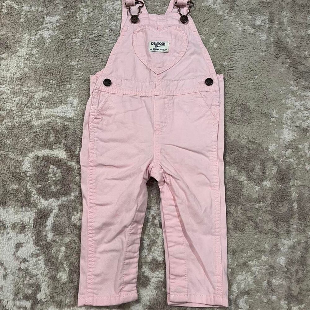 OshKosh B'gosh Girl's Pink Overalls 12 Months